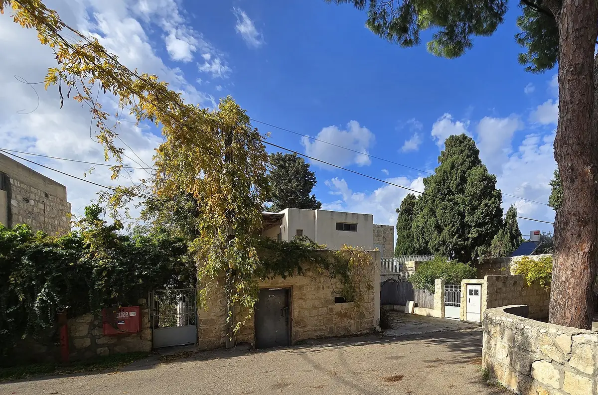 A lane of old stone houses and gardens in the Ein Hod artists' village